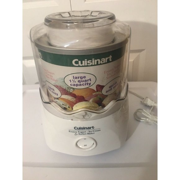 Cuisinart Frozen Yogurt Ice Cream & Sorbet Maker -MAKES 1.5 QUARTS /AUTOMATIC‎ - Picture 1 of 7